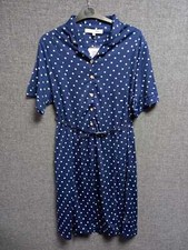 Emily Rose Polka Dot Tea Dress Navy Size UK 18 DH014 WW 03