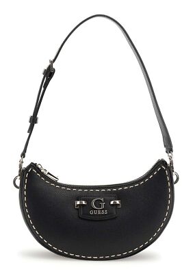 GUESS Nastra Top Zip Shoulder Bag Schultertasche Tasche Black schwarz Neu