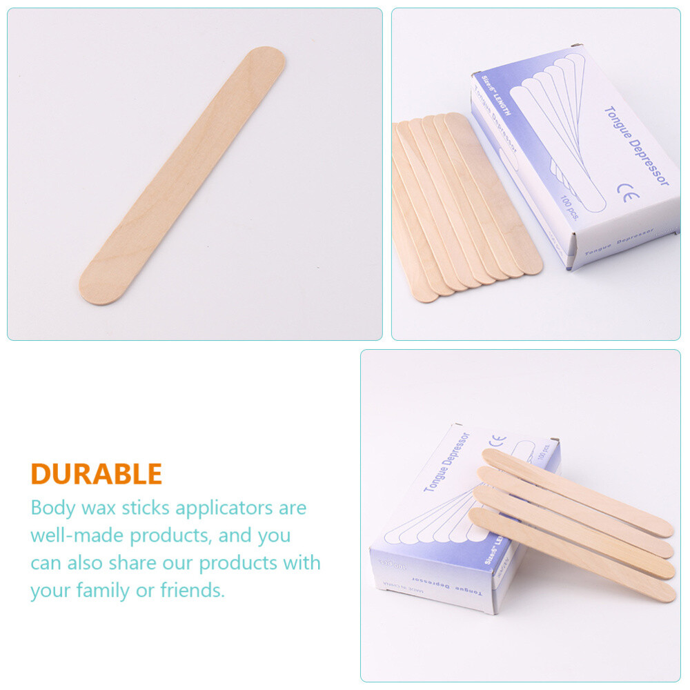 200 Pcs Body Hair Removal Spatula Tongue Depressor Small Wax eBay