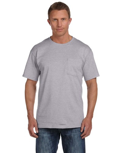 3 Pack Of Fruit of the Loom 3931P Adult HD Cotton Plain T Shirt Pocket T-Shirt