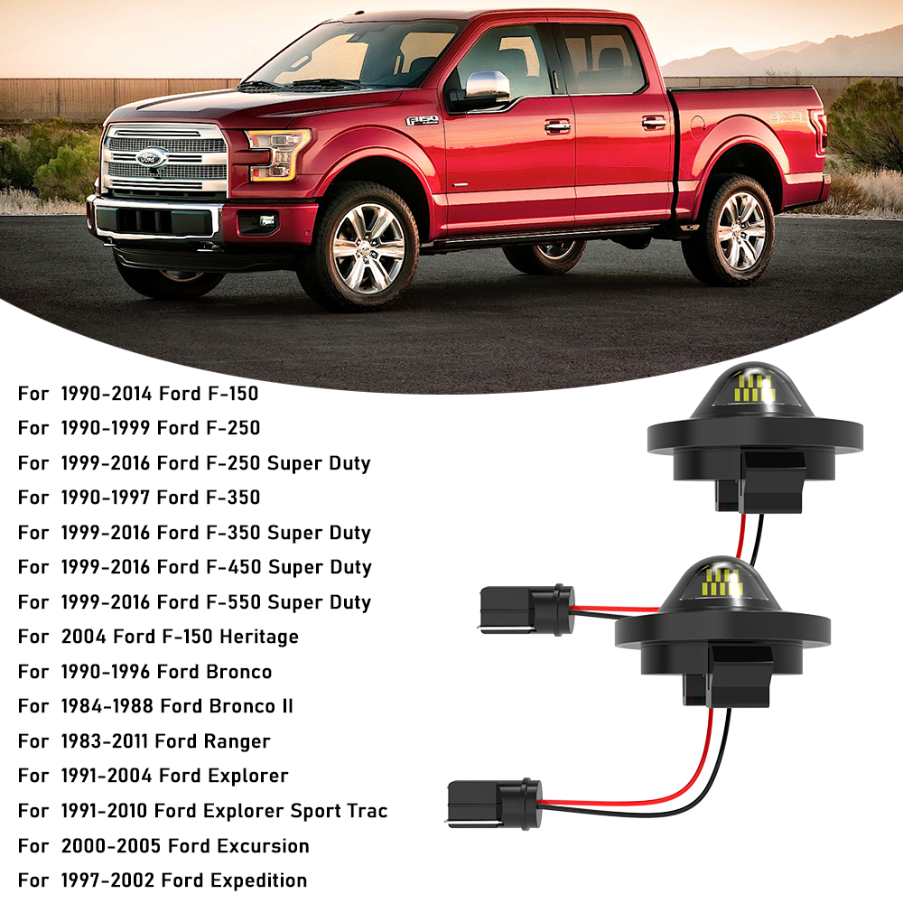 For Ford F150 F250 F350 LED License Plate Light Tag Lamp Assembly