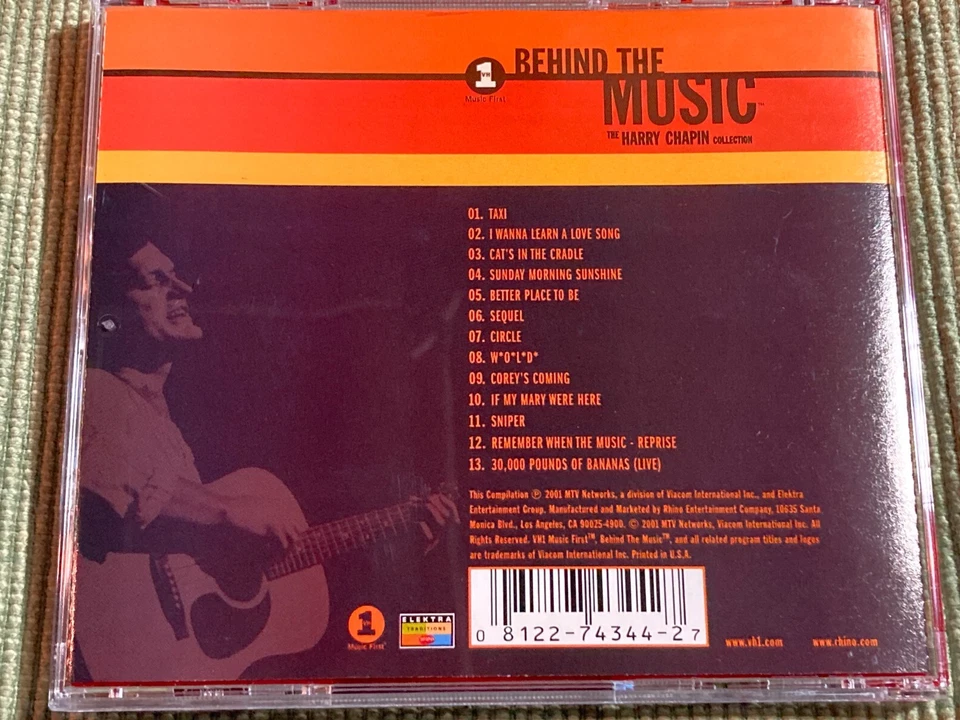 HARRY CHAPIN BEHIND THE MUSIC THE COLLECTION 13 TRACK CD FREE SHIPPING - Imagem 2 de 2