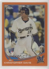 2013 Topps Chrome Retail Orange Refractor Khris Davis #22 Rookie RC pc9
