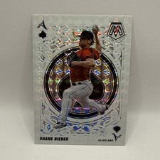 2022 Panini Mosaic Shane Bieber Aces Silver Mosaic Prizm Insert MLB Cleveland