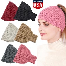 Elastic Winter Headband Ear Warmers Knit Turban Headbands Wide Women Headbands