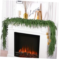  Pcs 6 Ft Artificial Norfolk Pine Garlands, Real Touch Winter Pine 6 FT 2