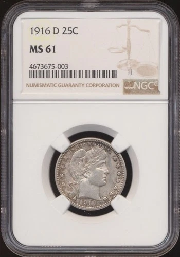 1916-D Barber Quarter — photo from another recent sale