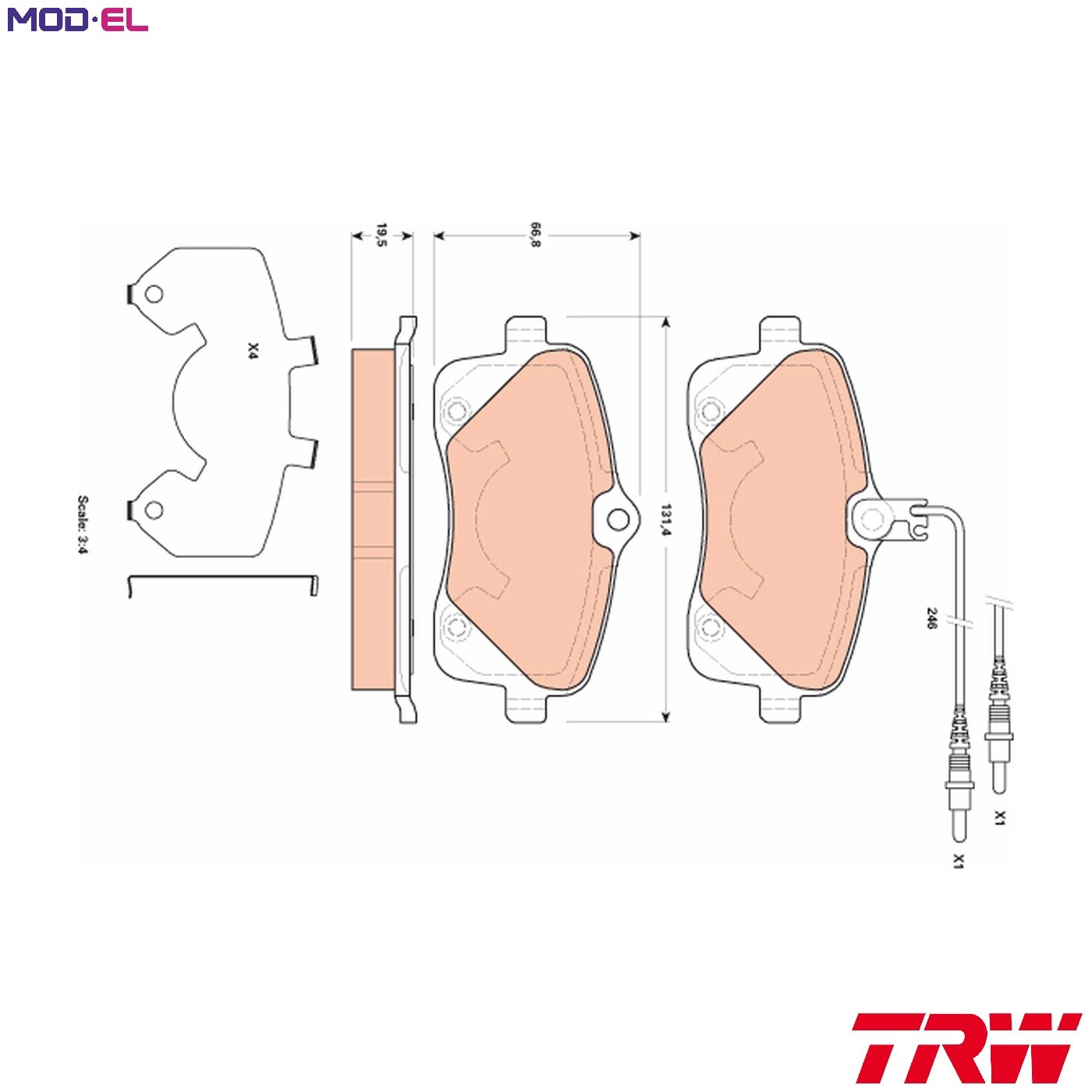 BRAKE PAD SET DISC BRAKE GDB1895 FOR PEUGEOT 6FY 1.7L 9HZ 1.6L RHH /RHR 2.0L