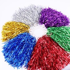 12 Pcs Plastic Cheerleading Ball-Flower Pom Poms For Aerobics And Sports