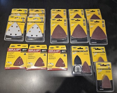 Warrior & Bauer Triangle Sanding Pads, Sheets, Finger Pads for Oscillating Tools