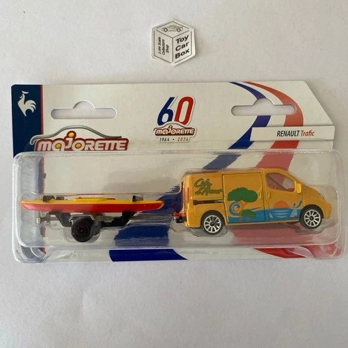 MAJORETTE Trailers - Renault Trafic & Canoes Trailer (French Touch - 1/64*) E77