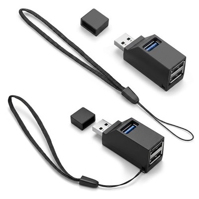2 PCS USB Hub, 3 Ports USB Adapter High Speed Car USBs 3.0 Splitter Portable ...
