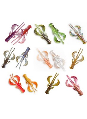 Crazy Fish Nimble 1.6'' Gummiköder Krebs Imitation Barsch Forelle Zander 9Stk