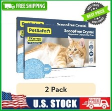 2 PACK PetSafe ScoopFree Crystal Disposable Cat Litter Tray Silica Crystals