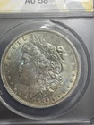 1886 Morgan Silver Dollar Deep Blue Double Sided Toning ANACS AU-58 Everyman