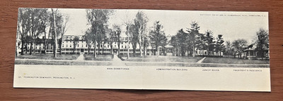 PENNINGTON N. J. OLD DOUBLE WIDE VIEW OF THE PENNINGTON SEMINARY POSTCARD J-13
