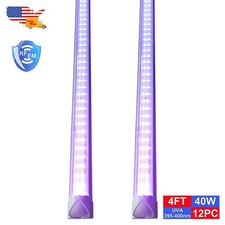 12Pack 40W LED UV Bar 4FT Black Light Ceiling Fixture Event Lighting Party D cor
