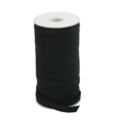 Flat Elastic Band Sewing 1/2 Inch 50 Yards Black Cord Rope Knit Spool Craft