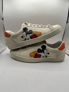 Gucci Ace Mickey Mouse Disney Beige Multi Leather Sneakers Sz 37+ US 7.5w NEW Gucci | Shoes | Gucci Plain Leather Sneakers Model 4233 All  main image 3