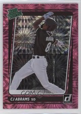 2021 Panini Donruss Rated Prospects Pink Fireworks CJ Abrams #RP9 0o3x