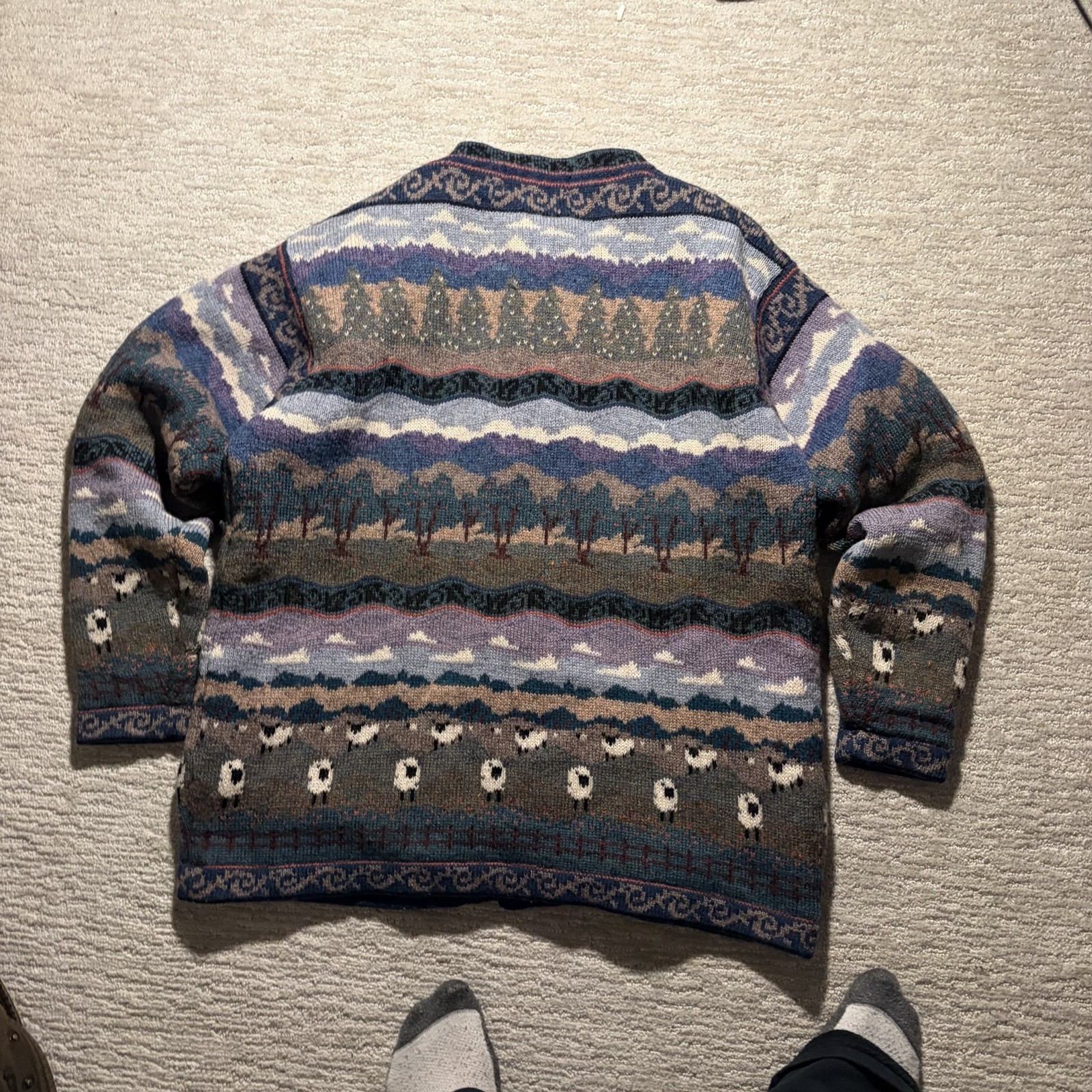 Icelandic Design Wool Nature Pattern Cardigan Swe… - image 2