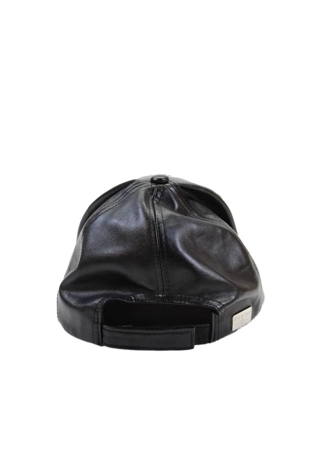 Gorra de béisbol ajustable Olive & Piqué para mujer de cuero sintético negra talla OS Foto 2 de 4
