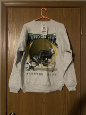 VTG 1990s Notre Dame Fighting Irish Crewneck Sweatshirt L New Old Stock NWT Gray