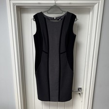 Marks & Spencer Dress Women's UK 14 Grey Sleeveless Bodycon Formal Business