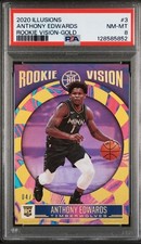 Anthony Edwards - 2020 Panini Illusions Rookie Vision Gold #/10 PSA 8!!!