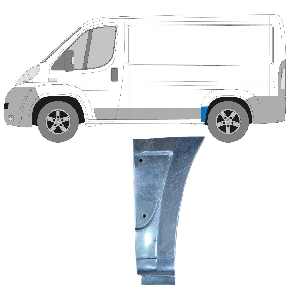 Rear wing repair panel for Peugeot Boxer 2006-2014 / Left