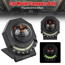 High Precision Navigation Car Mount Compass Ball Car Dashboard Compass 2-In-1