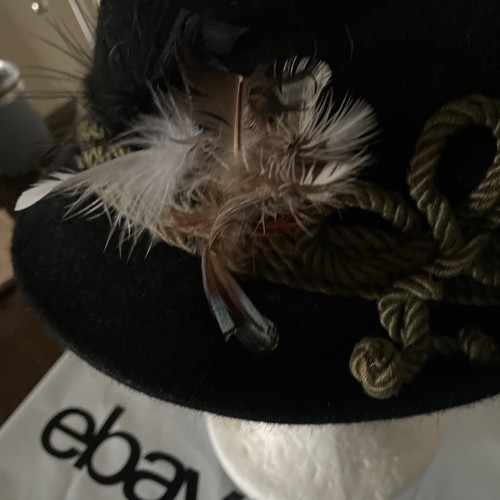P&C Habig Wien Hand Made Austria Hat Men's VTG. Green Volksmarch Fedora EUC M-L - Picture 3 of 8