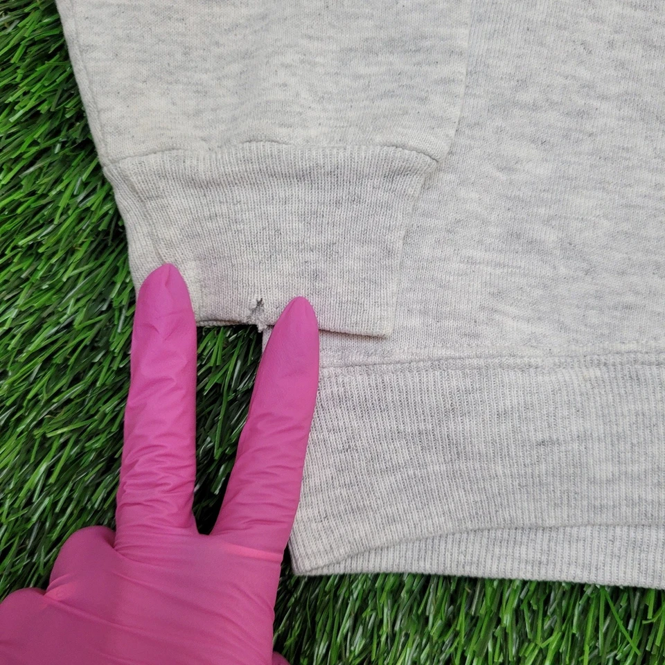 Sudadera Vintage Azul Marino Para Mujer XS 16x19 Crop Arch-Spellout Foto 3 de 4