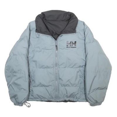 HELLY HANSEN Damen grau & schwarz wattierte Wendejacke L Polyester Reißverschluss