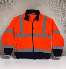 Portwest Hi-Vis Reflective Neon Orange Safety Jacket Full Zip Workwear