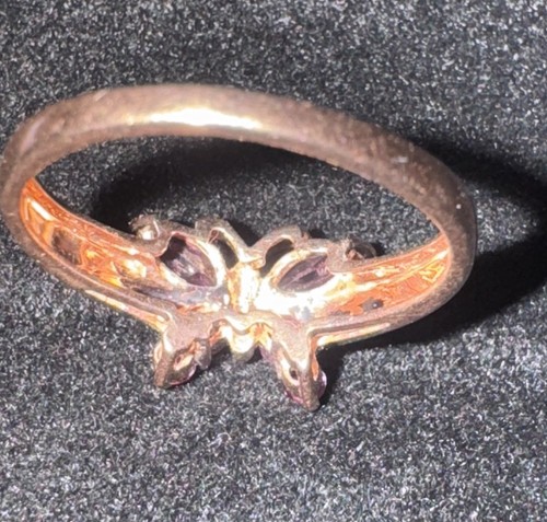 ๐ฆ๐ฆ10kt Rose Gold Amethyst Butterfly Ring Size 7๐ฆ๐ฆ - Picture 4 of 5
