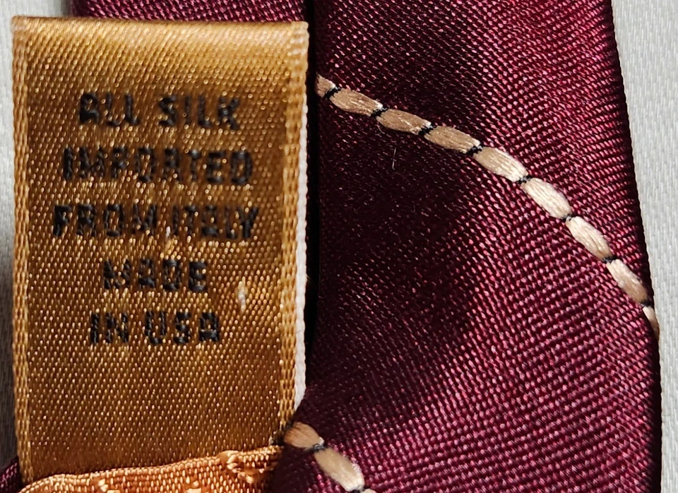 Corbatas Donna Karan 100% Seda Bronce y Diseño Rayas Doradas Hechas en EE. UU. Foto 4 de 4