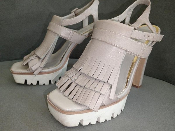 Women BRUNO PREMI Heels Grey Leather 40