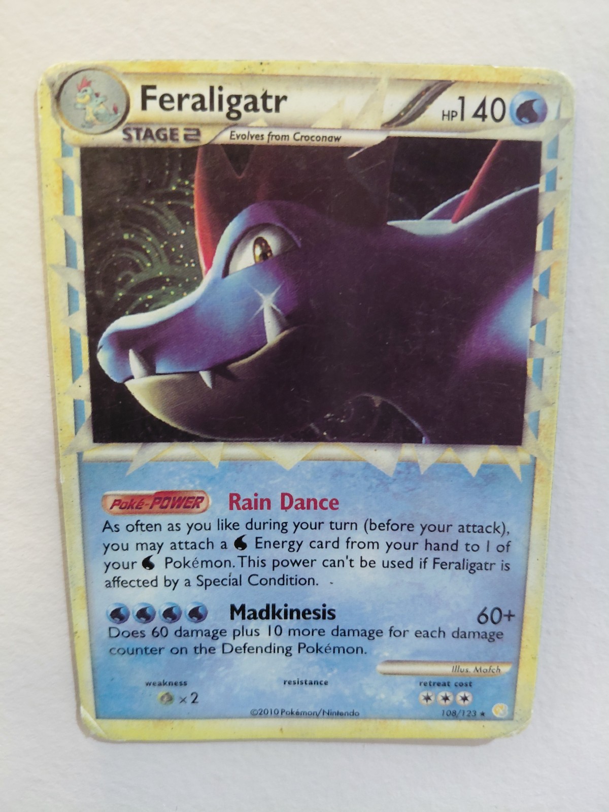 Pokemon PSA 9 Feraligatr Prime 108/123 HeartGold & SoulSilver