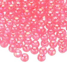 1000pcs Acrylic Round Beads AB Colors 6mm Loose Craft Beads Dark Pink AB