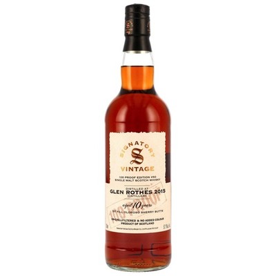 GLENROTHES - 2015/2025   Signatory Vintage 100 Proof Edition #50 57,1% Vol.