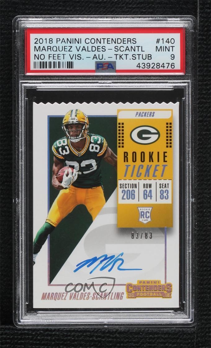 Marquez Valdes-Scantling Panini Contenders #140 Autograph