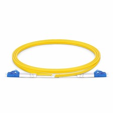 LC-LC 3m Single Mode Duplex Fiber Optic Cable Yellow OS2 9/125 FTTx