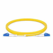 LC-LC 3m Single Mode Duplex Fiber Optic Cable Yellow OS2 9/125 FTTx