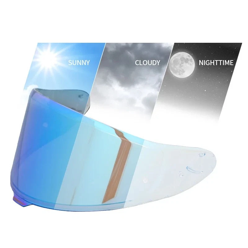 Photochromic Blue Red Visor For SHOEI X15 Z8 NXR2 RF1400 CWR-F2 Helmet Shield - Image 3 of 4