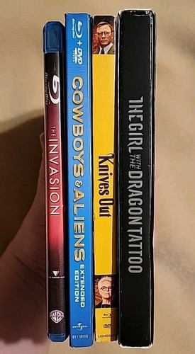 Daniel Craig Blu-ray LOT Bundle Of 4: Invasion Dragon Tattoo Knives Out Aliens - Picture 3 of 5