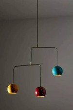 1950 Mid Century Sputnik Stilnovo Italian Chandelier Brass Ceiling Pendant Light