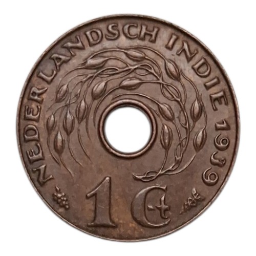 1939 Netherlands East Indies 1 Cent Coin - KM# 317