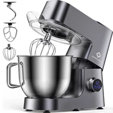 LINKChef 7.4 Quart Stand Mixer, 800W 12-Speed Tilt-Head Food Electric Mixer