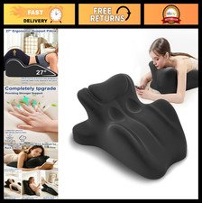 Ergonomic Memory Foam Wedge Pillow - 27 Bed Support for Reading Elevation, Bl